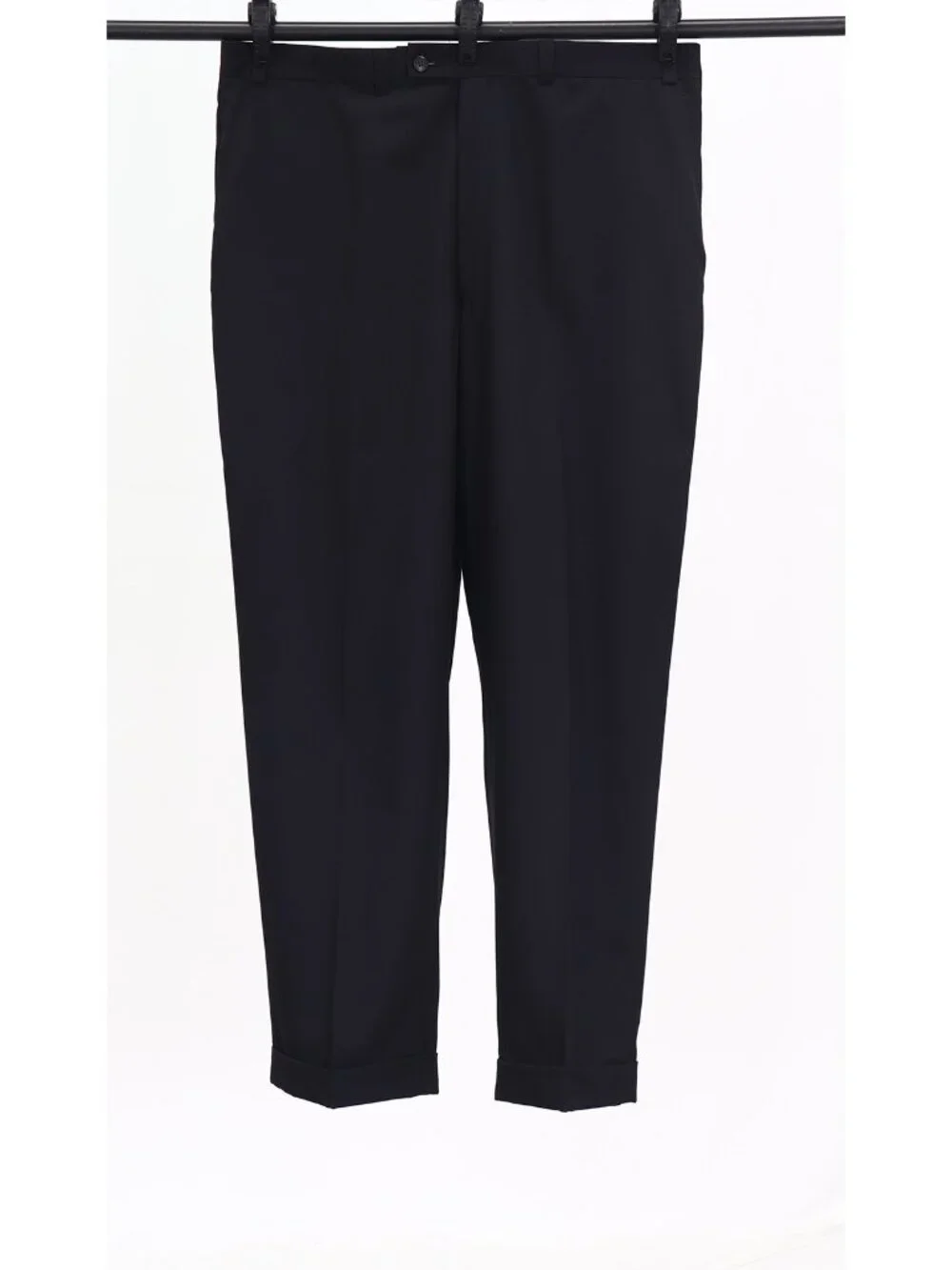 Calvin Klein 44R 38x31 Black Full Suit 3-Button Solid R943
